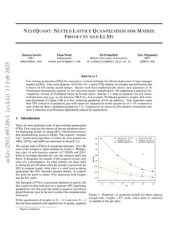 NestQuant: Nested Lattice Quantization for Matrix Products and LLMs