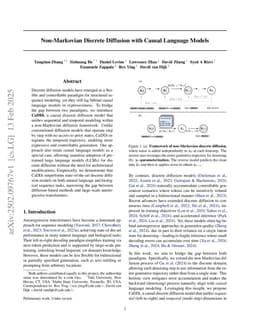 Non-Markovian Discrete Diffusion with Causal Language Models