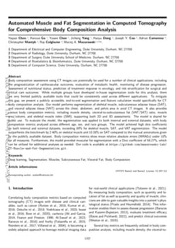 Automated Muscle and Fat Segmentation in Computed Tomography for Comprehensive Body Composition Analysis