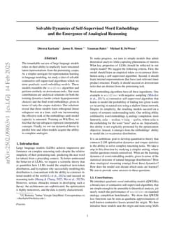 Closed-Form Training Dynamics Reveal Learned Features and Linear Structure in Word2Vec-like Models