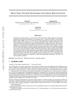 Deep Tree Tensor Networks for Image Recognition