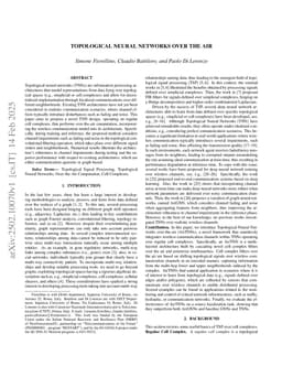 Topological Neural Networks over the Air