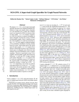 SGS-GNN: A Supervised Graph Sparsification method for Graph Neural Networks