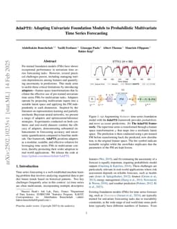 AdaPTS: Adapting Univariate Foundation Models to Probabilistic Multivariate Time Series Forecasting