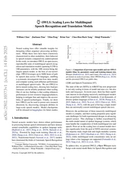 OWLS: Scaling Laws for Multilingual Speech Recognition and Translation Models