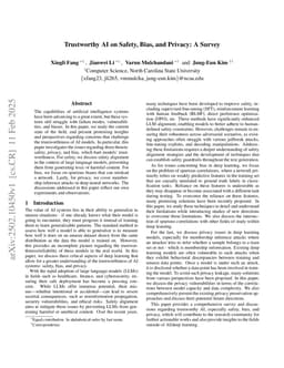 Trustworthy AI on Safety, Bias, and Privacy: A Survey