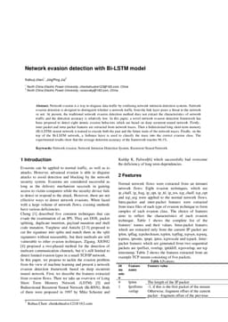 Network evasion detection with Bi-LSTM model