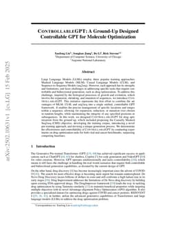 ControllableGPT: A Ground-Up Designed Controllable GPT for Molecule Optimization