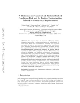 A Mathematics Framework of Artificial Shifted Population Risk and Its Further Understanding Related to Consistency Regularization