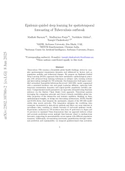 Epidemic-guided deep learning for spatiotemporal forecasting of Tuberculosis outbreak