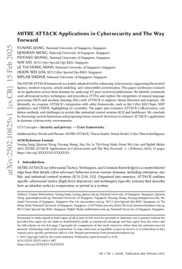 MITRE ATT&CK Applications in Cybersecurity and The Way Forward
