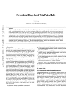 Corotational Hinge-based Thin Plates/Shells