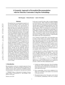A Geometric Approach to Personalized Recommendation with Set-Theoretic Constraints Using Box Embeddings