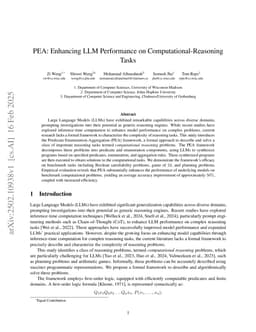 PEA: Enhancing LLM Performance on Computational-Reasoning Tasks