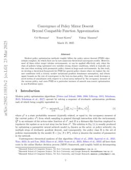 Convergence of Policy Mirror Descent Beyond Compatible Function Approximation