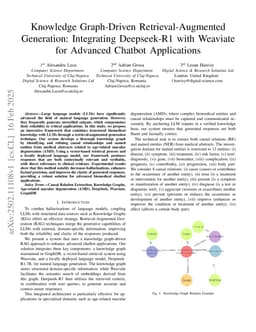 Knowledge Graph-Driven Retrieval-Augmented Generation: Integrating Deepseek-R1 with Weaviate for Advanced Chatbot Applications