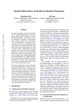 Valuable Hallucinations: Realizable Non-realistic Propositions