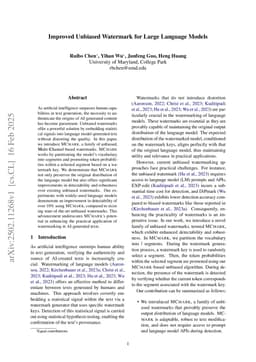 Improved Unbiased Watermark for Large Language Models