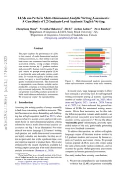LLMs can Perform Multi-Dimensional Analytic Writing Assessments: A Case Study of L2 Graduate-Level Academic English Writing