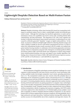Lightweight Deepfake Detection Based on Multi-Feature Fusion