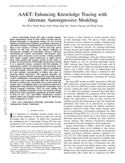 AAKT: Enhancing Knowledge Tracing with Alternate Autoregressive Modeling