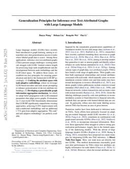 Model Generalization on Text Attribute Graphs: Principles with Large Language Models