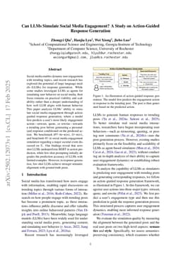 Can LLMs Simulate Social Media Engagement? A Study on Action-Guided Response Generation