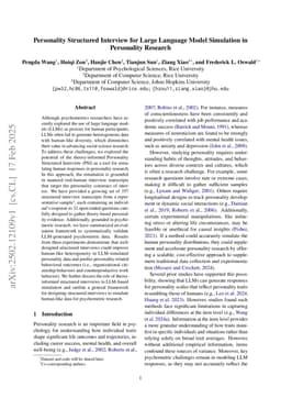 Personality Structured Interview for Large Language Model Simulation in Personality Research