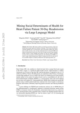 Mining Social Determinants of Health for Heart Failure Patient 30-Day Readmission via Large Language Model