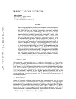 Subjective Logic Encodings