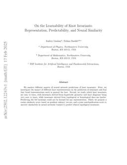 On the Learnability of Knot Invariants: Representation, Predictability, and Neural Similarity