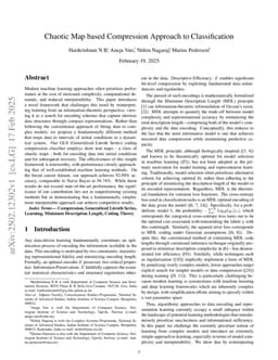 Chaotic Map based Compression Approach to Classification