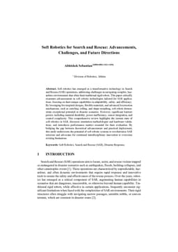 Soft Robotics for Search and Rescue: Advancements, Challenges, and Future Directions
