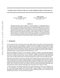 Computing Voting Rules with Improvement Feedback