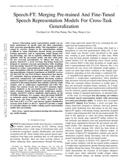 Speech-FT: Merging Pre-trained And Fine-Tuned Speech Representation Models For Cross-Task Generalization