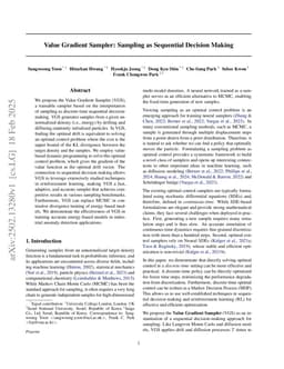 Value Gradient Sampler: Sampling as Sequential Decision Making
