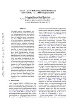 Concept Layers: Enhancing Interpretability and Intervenability via LLM Conceptualization