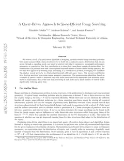 A Query-Driven Approach to Space-Efficient Range Searching