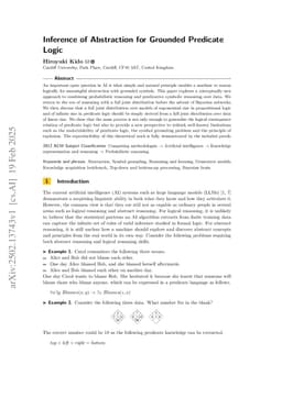 Inference of Abstraction for Grounded Predicate Logic