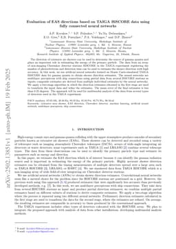 Evaluation of EAS directions based on TAIGA HiSCORE data using fully connected neural networks