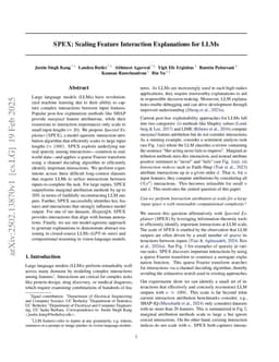 SPEX: Scaling Feature Interaction Explanations for LLMs