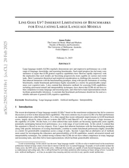 Line Goes Up? Inherent Limitations of Benchmarks for Evaluating Large Language Models