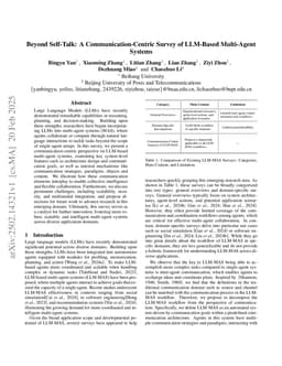 Beyond Self-Talk: A Communication-Centric Survey of LLM-Based Multi-Agent Systems