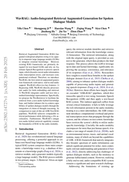 WavRAG: Audio-Integrated Retrieval Augmented Generation for Spoken Dialogue Models