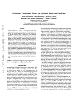 Optimizing Gene-Based Testing for Antibiotic Resistance Prediction