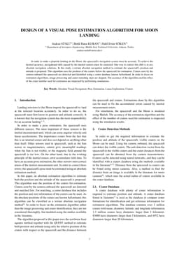 Design of a Visual Pose Estimation Algorithm for Moon Landing