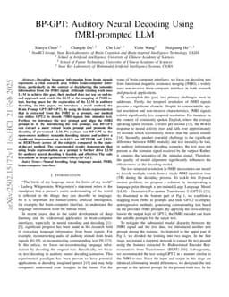 BP-GPT: Auditory Neural Decoding Using fMRI-prompted LLM