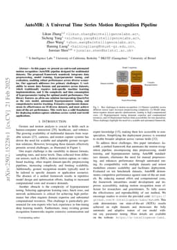 AutoMR: A Universal Time Series Motion Recognition Pipeline