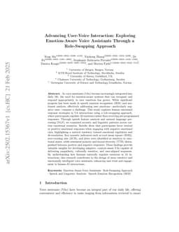 Advancing User-Voice Interaction: Exploring Emotion-Aware Voice Assistants Through a Role-Swapping Approach