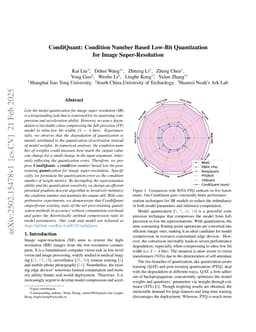 CondiQuant: Condition Number Based Low-Bit Quantization for Image Super-Resolution